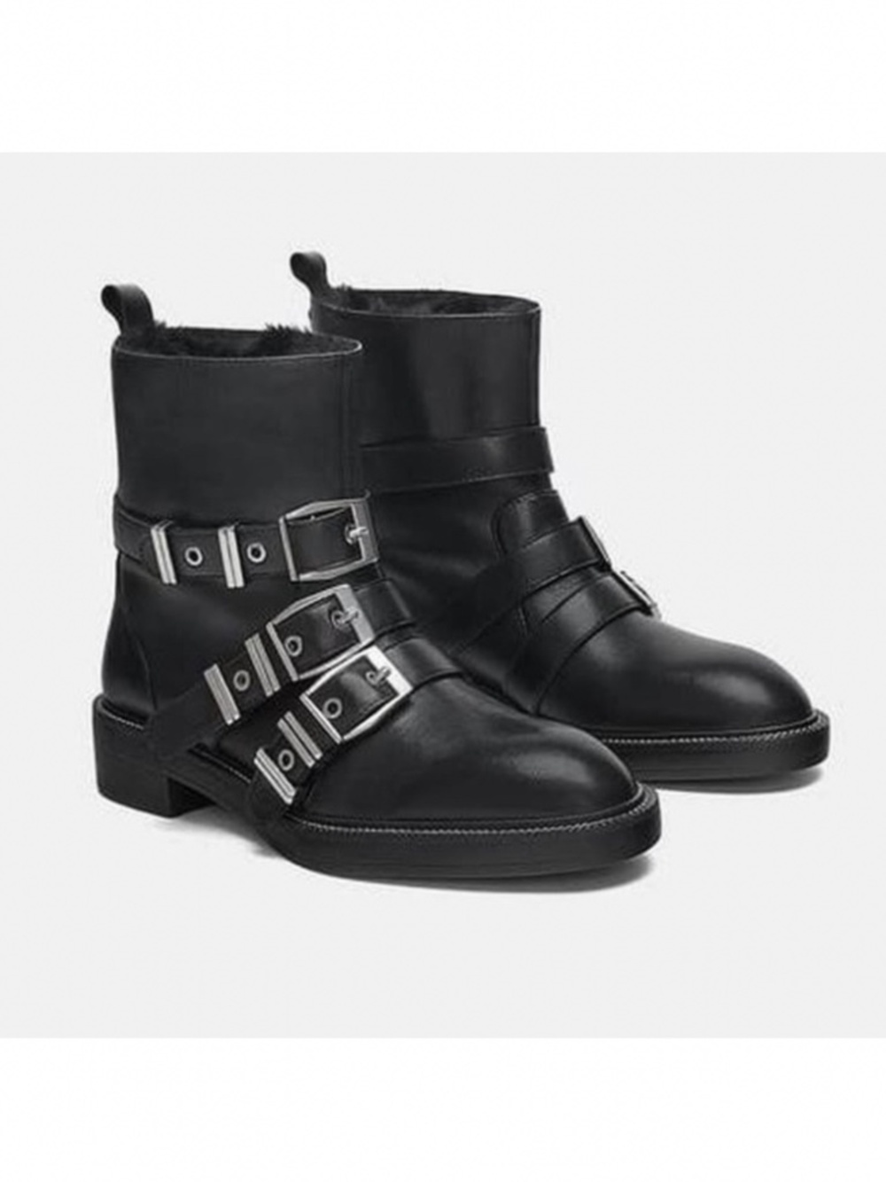 ZARA genuine LEATHER moto boots